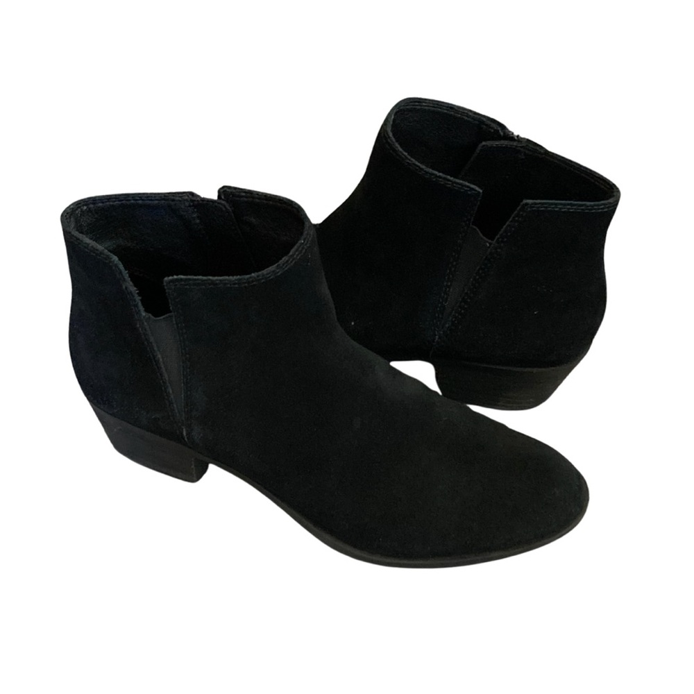 Lucky Brand Bessie Black Suede Ankle Boots Size 8.5
